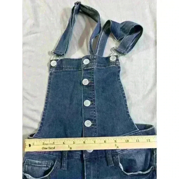 Aero Womens Medium Wash Overall Jean Pants Size 2 Blue Distressed Aeropostale - Picture 6 of 8